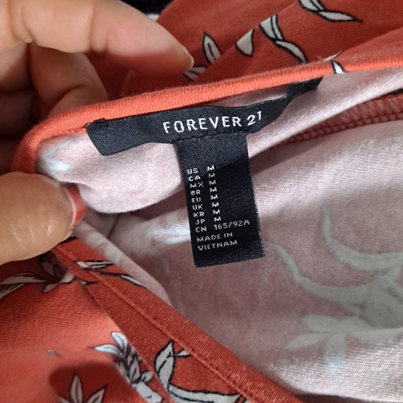 Forever 21 Burnt Orange Floral Dress - Picture 6 of 6